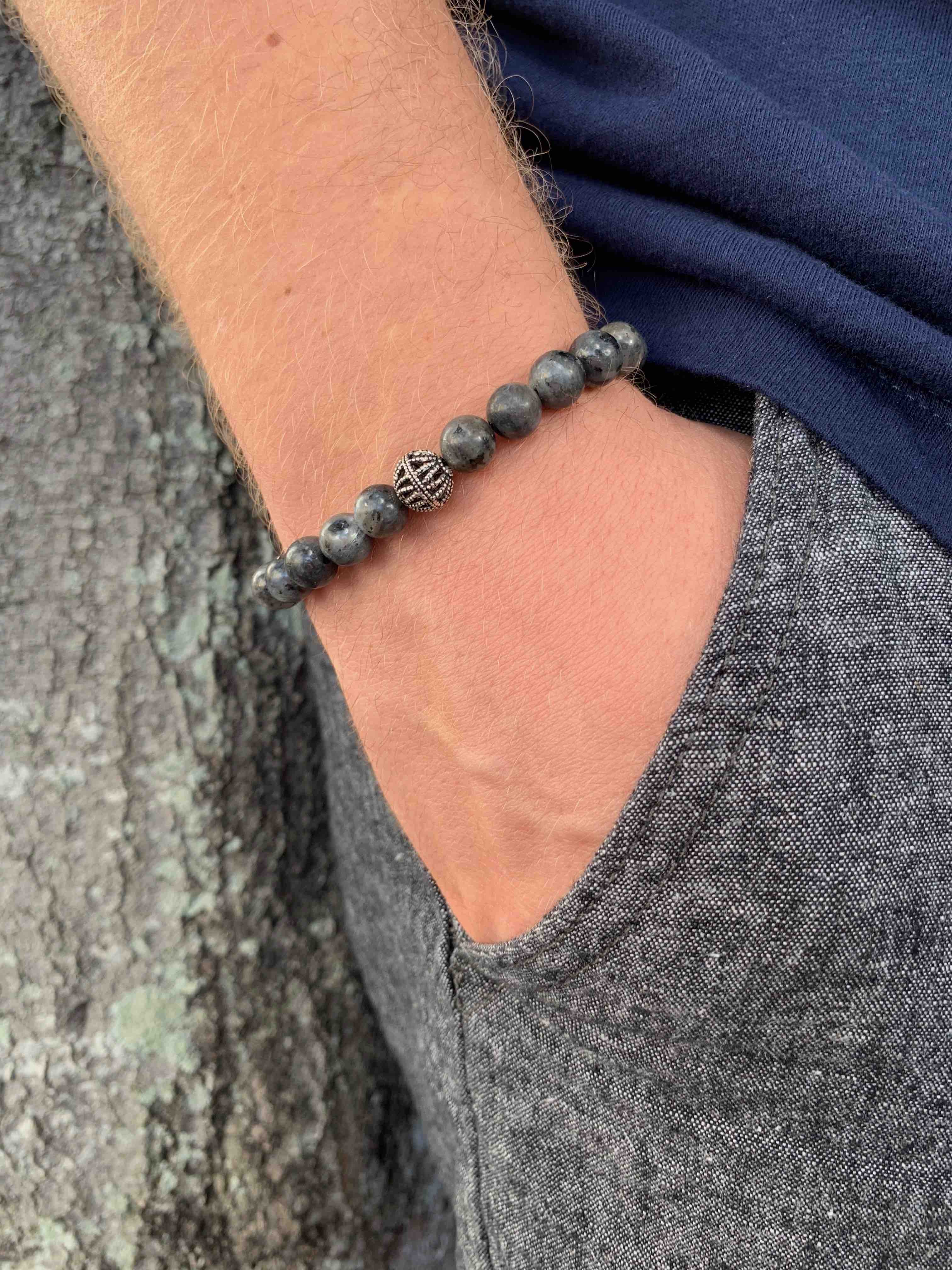 Labradorite mens clearance bracelet