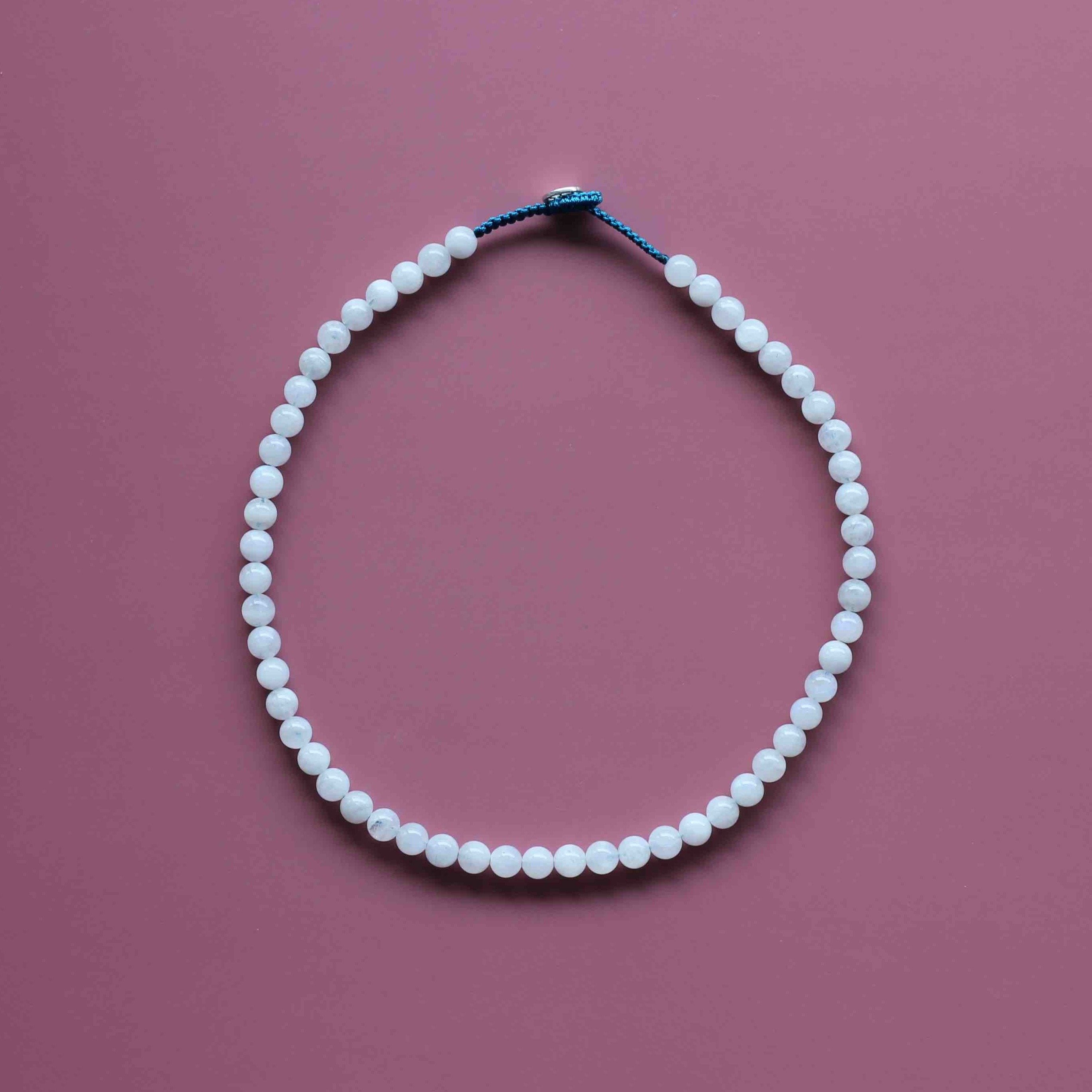 Moonstone Choker | authentic Beaded Choker | Handmade Jewelry | Miriam Ariano Jewelry