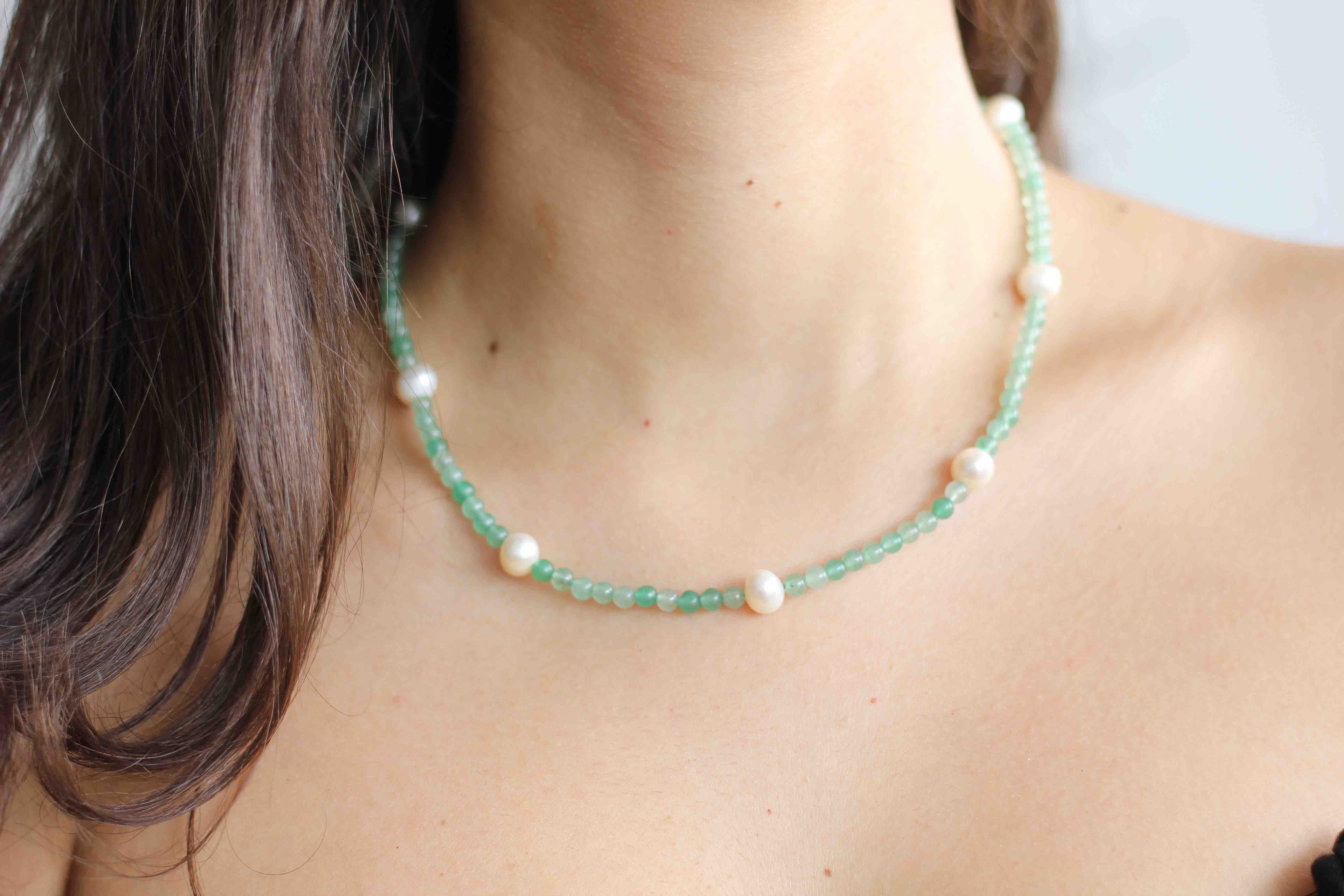 Emerald Stone Pendant 18k Gold Plated Link Necklace – Ettika